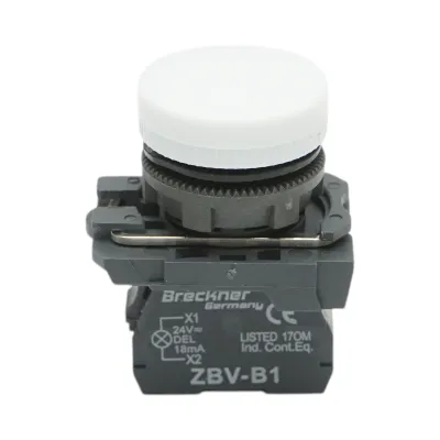 Indicator semnalizare LED rosu 1NO+1NC, 24V, TB5 Breckner Germany