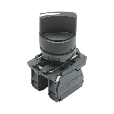 Selector 3 pozitii negru cu retinere 1NO+1NC, 10A, 24V, TB5 Breckner Germany - imagine 2