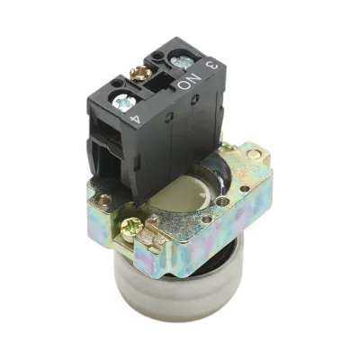 Buton comanda alb cu capac protectie IP65, 1NO, 400V/10A, LAY5 Breckner Germany - imagine 4