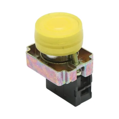 Buton comanda galben cu capac protectie IP65, 1NO, 400V/10A, LAY5 Breckner Germany - imagine 3
