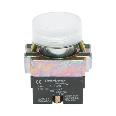 Buton indicator LED alb 220V LAY5 Breckner Germany