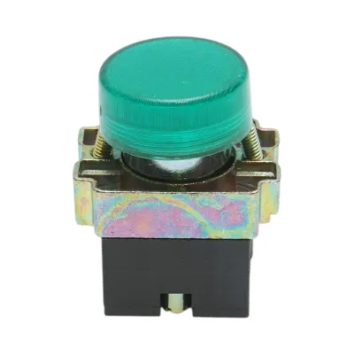 Buton indicator LED verde 220V LAY5 Breckner Germany - imagine 2
