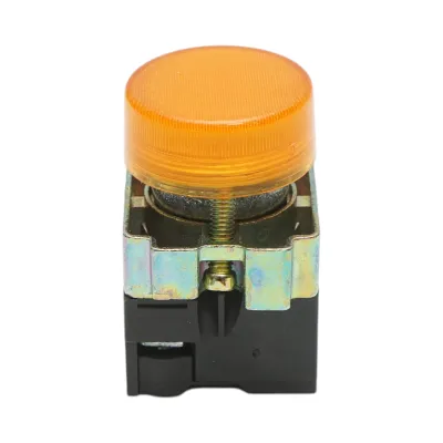 Buton indicator LED galben 220V LAY5 Breckner Germany - imagine 2