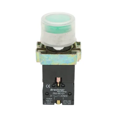 Lampa semnalizare cu alimentare directa verde si protectie 1NO, 220V, IP65, LAY5 Breckner Germany - imagine 2