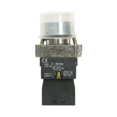 Lampa semnalizare alba cu alimentare directa si protectie 1NO, 220V, IP65, LAY5 Breckner Germany - imagine 2