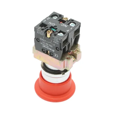Buton comanda oprire de urgenta rosu 40mm, 1NO+1NC, 400V/10A, LAY5 Breckner Germany - imagine 4