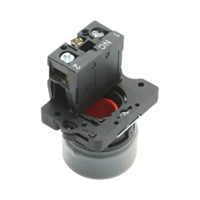 Buton comanda rosu cu capac protectie 1NC, 400V/10A, LAY5-EP42, IP65 Breckner Germany - imagine 3