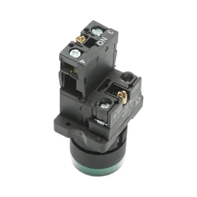 Buton indicator LED verde cu rezistenta integrata 1NO, 24V LAY5 Breckner Germany - imagine 4