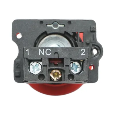 Buton comanda oprire de urgenta rosu cu deblocare prin rasucire si cheie 40mm, 1NC, 400V/10A LAY5 Breckner Germany - imagine 5