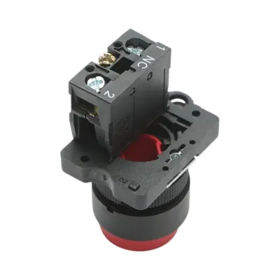 Buton comanda convex STOP rosu cu revenire 1NC, 400V/10A LAY5 Breckner Germany - imagine 4