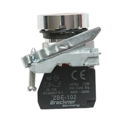 Buton comanda STOP rosu cu revenire 1NC, 10A, TB4 Breckner Germany - imagine 2