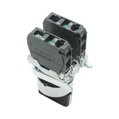 Selector 3 pozitii cu retinere negru 2NO, 24V/10A, TB4-BD33 Breckner Germany - imagine 4