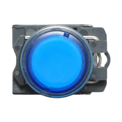 Buton comanda cu revenire si semnalizare LED albastru 1NO+1NC, 24V/10A TB5 Breckner Germany - imagine 3