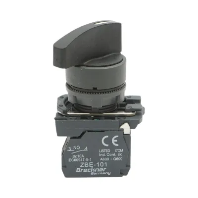 Selector 2 pozitii cu revenire negru 1NO, 240V/10A, TB5-AJ41 Breckner Germany