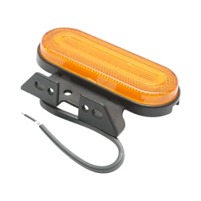 Lampa gabarit laterala ovala LED 12-24V galbena cu suport 121x47x19mm Breckner Germany - imagine 4