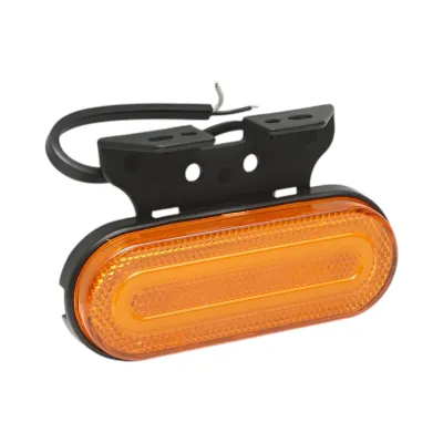 Lampa gabarit laterala ovala LED 12-24V galbena cu suport 121x47x19mm Breckner Germany - imagine 2