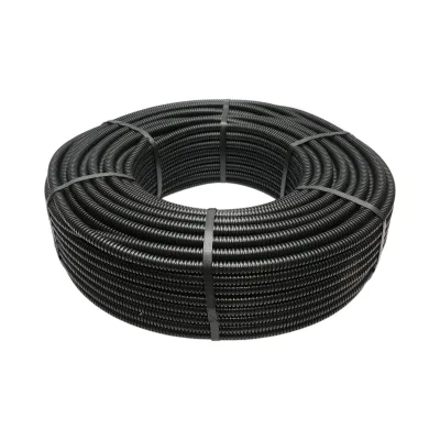 Tub flexibil copex 16mm Gewiss DX15116R fara fir, ignifug din PVC, 750N negru 100m/rola