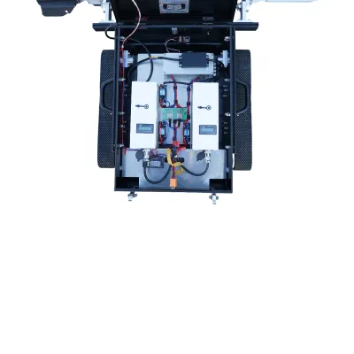 Robot curatare panouri solare fotovoltaice 24V, 380W cu telecomanda, baterie Li-ion 2x26Ah, latime perie 1100mm - imagine 7