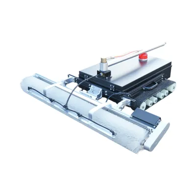 Robot curatare panouri solare fotovoltaice 24V, 380W cu telecomanda, baterie Li-ion 2x26Ah, latime perie 1100mm