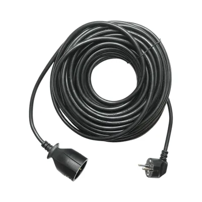 Cablu prelungitor electric 20m, 3x1.5mm H05VV-F, negru cu priza Schuko 16A/250V - imagine 2