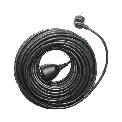 Cablu prelungitor electric 30m, 3x1.5mm H05VV-F, negru cu priza Schuko 16A/250V - imagine 2