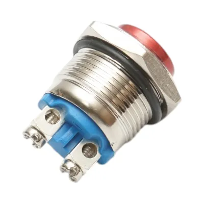 Buton pornire metalic rosu 12-24V/10A universal ON/OFF 16x19.2mm - imagine 3
