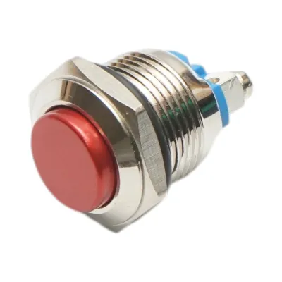 Buton pornire metalic rosu 12-24V/10A universal ON/OFF 16x19.2mm - imagine 2