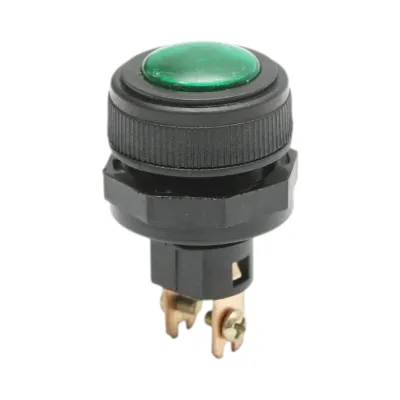 Indicator luminos verde 12V/10A–24V/5A cu 2 pini universal