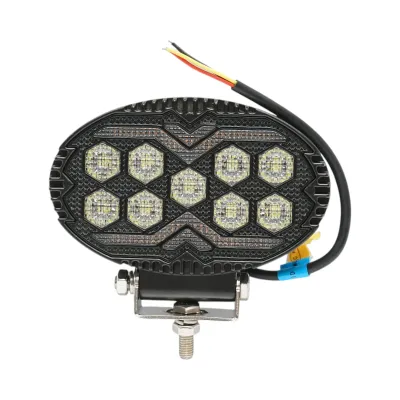 Proiector oval LED cu DRL 9-36V, 20W alb-galben, carcasa aluminiu 140x90x45mm IP68 Breckner Germany