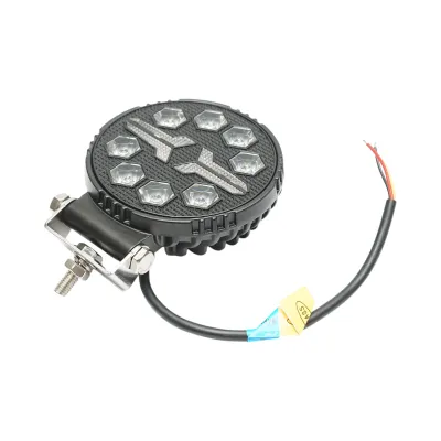 Proiector rotund LED cu DRL 9-36V, 20W alb-galben, carcasa aluminiu 108x108x40mm IP68 Breckner Germany - imagine 4