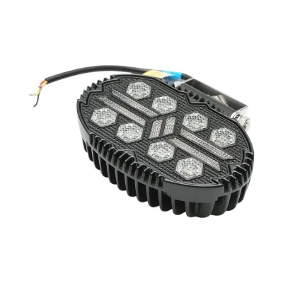 Proiector oval LED cu DRL 9-36V, 19W alb-galben, carcasa aluminiu 140x90x45mm IP68 Breckner Germany - imagine 4