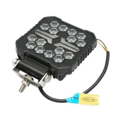 Proiector patrat LED cu DRL 9-36V, 22W alb-galben, carcasa aluminiu 107x107x33mm IP68 Breckner Germany - imagine 4