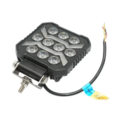 Proiector patrat LED cu DRL 9-36V, 19W alb-galben, carcasa aluminiu 108x108x33mm IP68 Breckner Germany - imagine 4