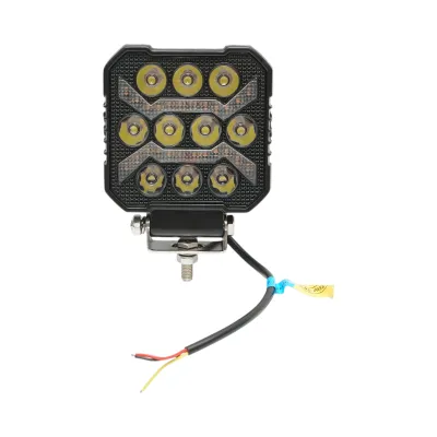 Proiector patrat LED cu DRL 9-36V, 19W alb-galben, carcasa aluminiu 108x108x33mm IP68 Breckner Germany