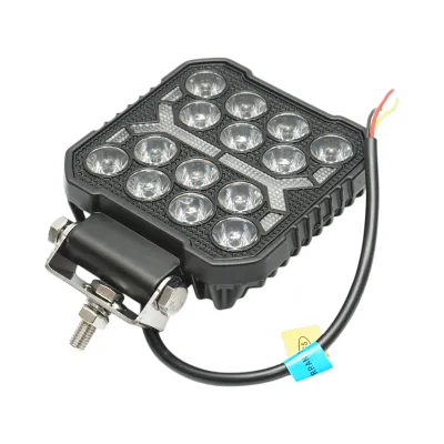 Proiector patrat LED cu DRL 9-36V, 16W alb-galben, carcasa aluminiu 108x108x33mm IP68 Breckner Germany - imagine 4