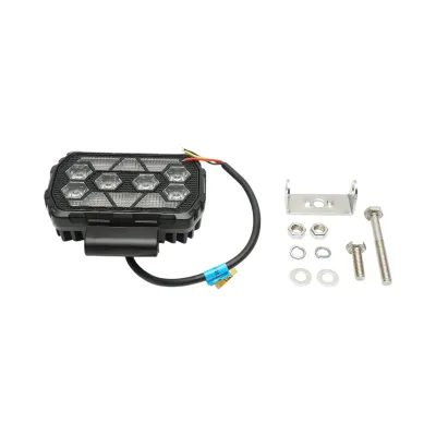 Proiector dreptunghiular LED cu DRL 9-36V, 28W alb-galben, carcasa aluminiu 112x75x45mm IP68 Breckner Germany - imagine 2