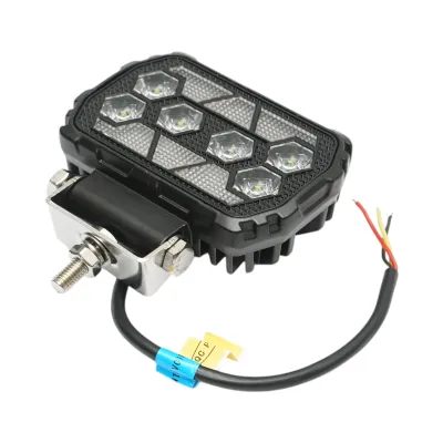 Proiector dreptunghiular LED cu DRL 9-36V, 28W alb-galben, carcasa aluminiu 112x75x45mm IP68 Breckner Germany - imagine 4