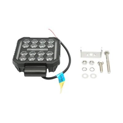 Proiector patrat LED cu DRL 9-36V, 18W alb-galben, carcasa aluminiu 108x108x35mm IP68 Breckner Germany - imagine 2