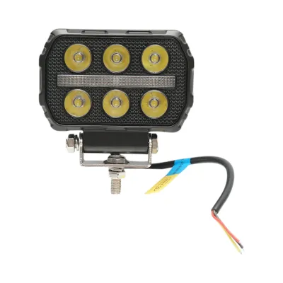 Proiector dreptunghiular LED cu DRL 9-36V, 28W alb-galben, carcasa aluminiu 112x75x45mm IP68 Breckner Germany