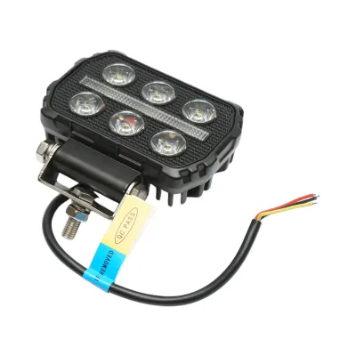 Proiector dreptunghiular LED cu DRL 9-36V, 28W alb-galben, carcasa aluminiu 112x75x45mm IP68 Breckner Germany - imagine 4