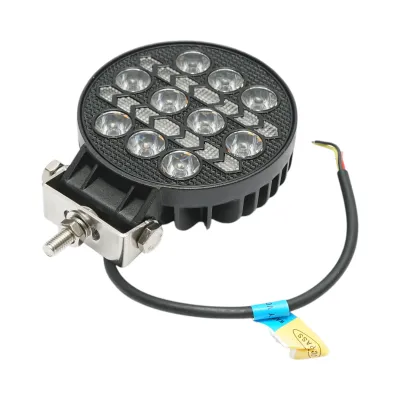 Proiector rotund LED cu DRL 9-36V, 16W alb-galben, carcasa aluminiu 108x108x40mm IP68 Breckner Germany - imagine 4