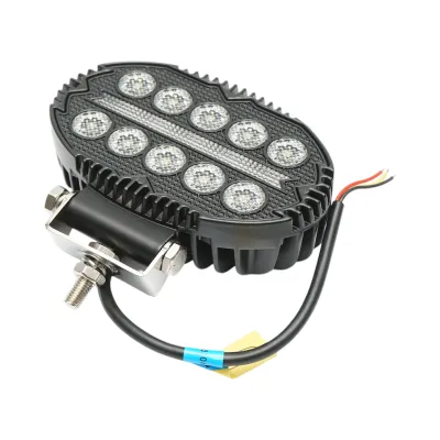 Proiector oval LED cu DRL 9-36V, 22W alb-galben, carcasa aluminiu 140x90x45mm IP68 Breckner Germany - imagine 4