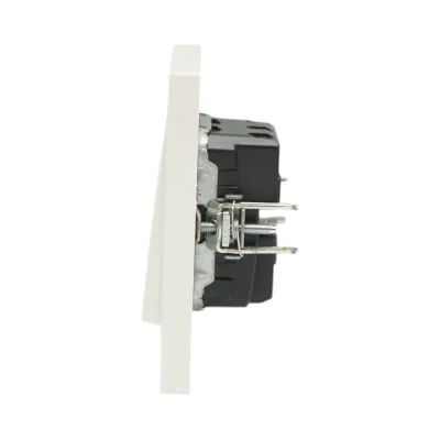 Intrerupator triplu alb incastrat 220V, 10AX, ABS 80x80mm - imagine 5