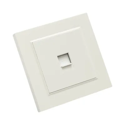 Priza internet RJ45 alba incastrata ABS 80x80mm - imagine 4