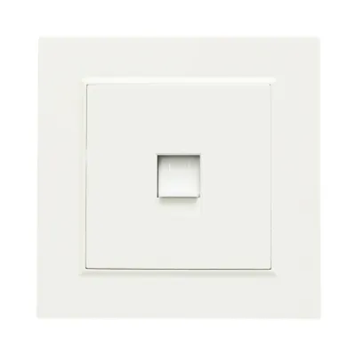 Priza internet RJ45 alba incastrata ABS 80x80mm - imagine 2