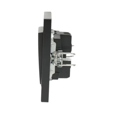 Intrerupator cap scara negru incastrat 220V, 10AX, ABS 80x80mm - imagine 5