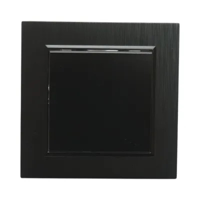 Intrerupator cap scara negru incastrat 220V, 10AX, ABS 80x80mm - imagine 2