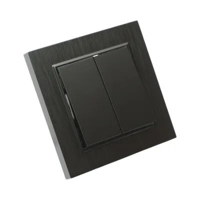 Intrerupator dublu cap scara negru incastrat 220V, 10AX, ABS 80x80mm - imagine 4