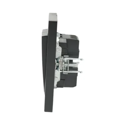 Intrerupator dublu cap scara negru incastrat 220V, 10AX, ABS 80x80mm - imagine 5
