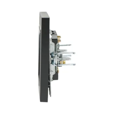 Priza TV de capat neagra incastrata ABS 80x80mm - imagine 5